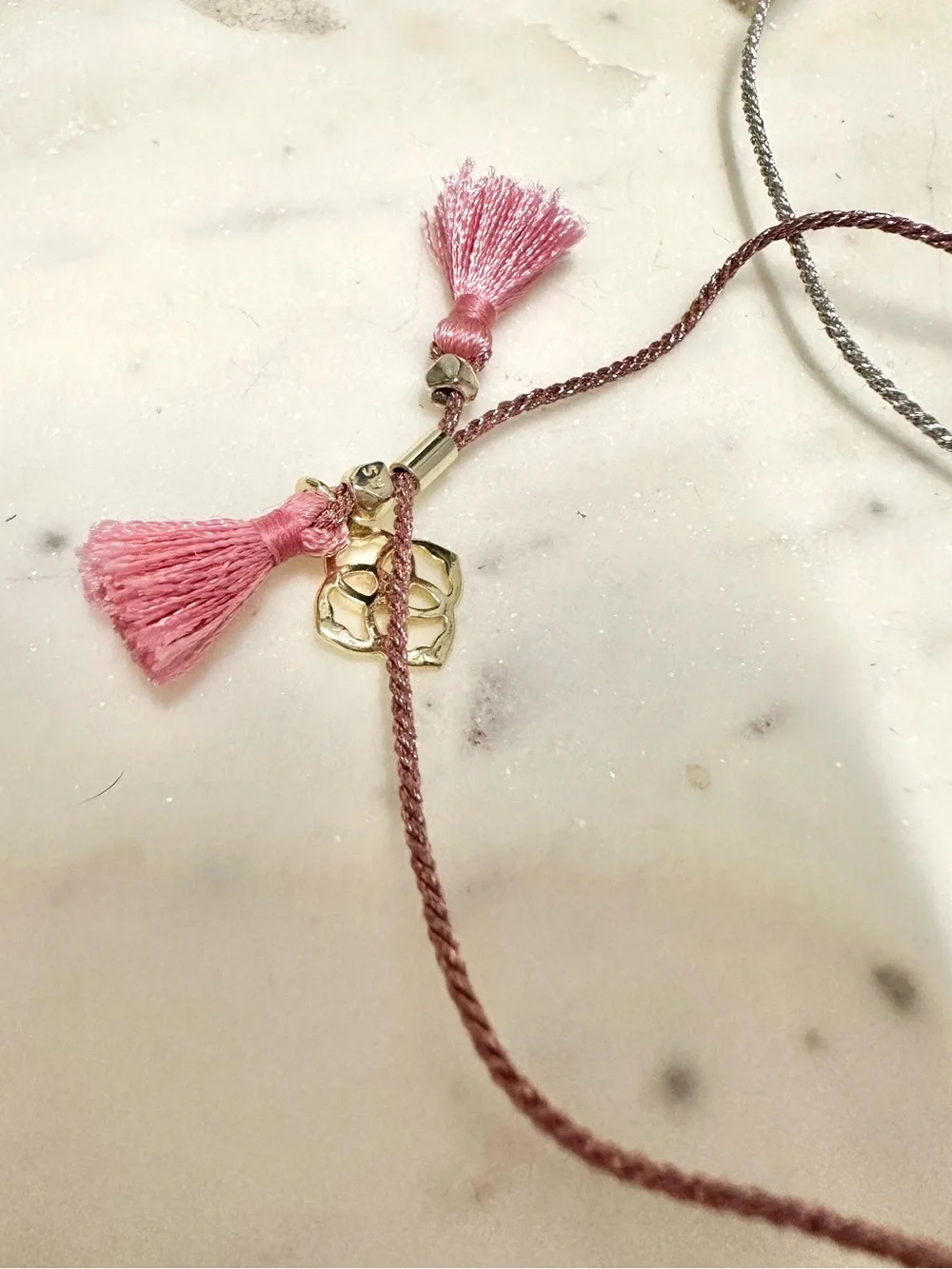 Two - Kendra Scott Everlyne pink and ivory Cord Friendship Bracelets